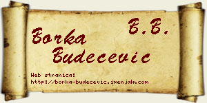 Borka Budečević vizit kartica